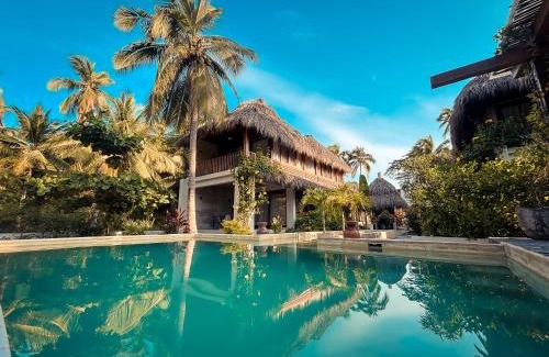 Saladita Villa | Villa Gato Surf Houses grande 4-6 personas, Starlink, AC, alberca, 50 m del spot La Saladita