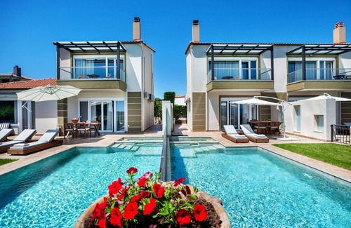 Pallini Villa | Villa Grande, luxury, heated pool, jacuzzi, excellence