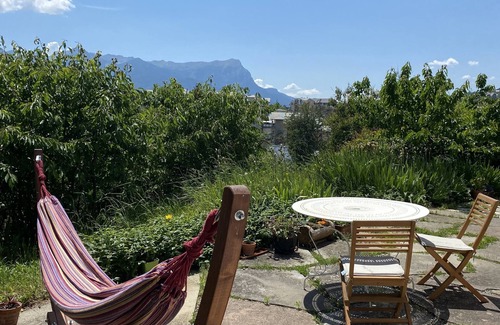 Embrun Apartment | Villa ground floor apartment with sunny terrace & garden, mountain view