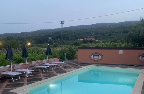 Linguaglossa Villa | Villa 'Il Baglio Dell'etna' with Sea View, Wi-Fi and Air Conditioning