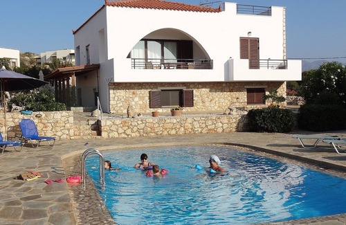 Plaka Villa | Villa in a unique location with pool, beautiful gardens mountain and sea views.