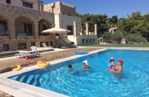 Oropos Villa | Villa Kalamos/Sea View and Pool nearby Athens/Tower