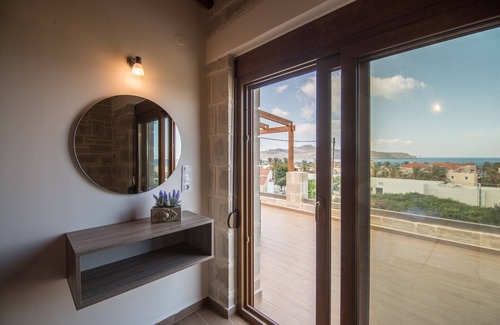 Kato Stalos Villa | Villa Katerina with amazing sea view