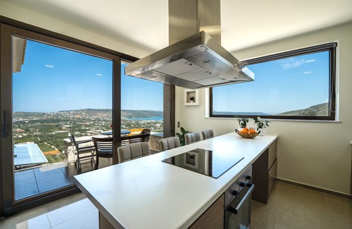 Katochori Villa | Villa Kedria with panoramic ocean view