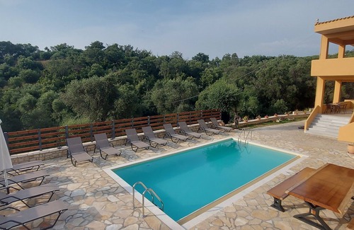 Agios Spyridon Corfu Villa | Villa Kostas- NE Corfu w/heated saltwater pool- 5 min walk from the beach.