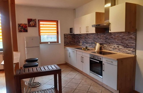 Kueps Apartment | Villa Kunterbunt XL, 90sqm furnished. Duplex apartment with garden, terrace and sauna