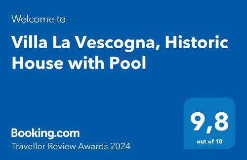 Calco Superiore Villa | Villa La Vescogna, Historic House with Pool