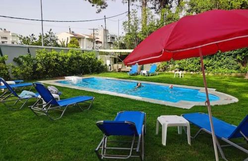 Agia Triada Apartment | Villa Maira 2, Amazing Family apartment, 3 bedrooms, Swimming Pool, 150m to beach
