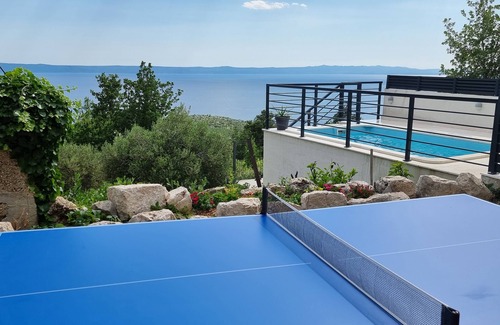 Makarska Villa | Villa Marina - Peaceful Holiday Home w/Heated Pool Mountain/Sea View