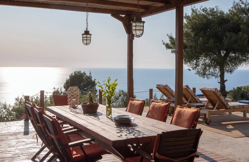 Evgiros Villa | Villa Mirtes with breathtaking sea view,close to Porto Katsiki and Egremni
