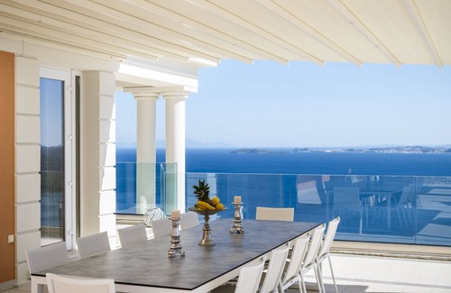 Pirgi Villa | Villa Monte Leone with Pool, Hot Tub, Spa Room & Stunning Seaview.