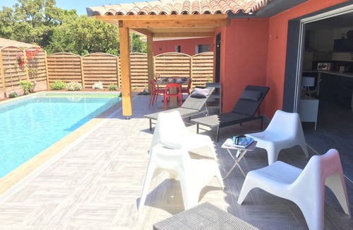Sainte-Lucie-de-Porto-Vecchio Villa | ViLLA OLIVIER, 4/6 people, private swimming pool, Pinarello beach at 300m, PRM