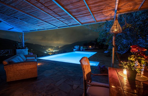 Pontedassio House | Villa Panorama da Luca, splendida terrazza con piscina riscaldata, vista mare