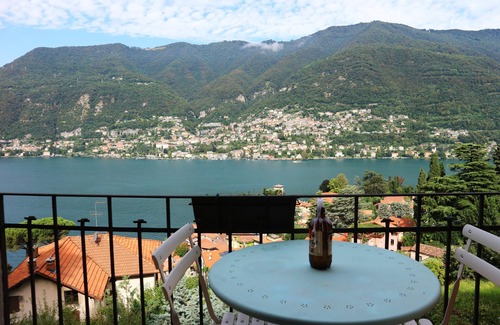 Torno Apartment | Villa Rossa Attic Como Lake garden and magnificent lake view 10 min. from Como