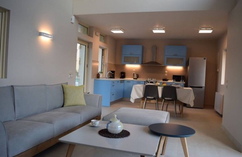 Messonghi House | Villa Thalassa Blue-Themed Villa with Pool and Garden