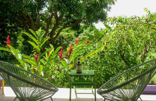 Riviere-Sens Villa | Villa Ti Kaz Houelmont nested in a tropical garden next to Riviere Sens beach
