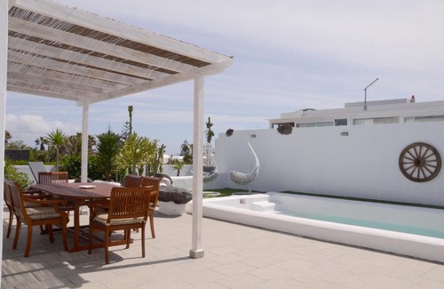 Charco del Palo Villa | Villa Tranquilidad with amazing private terrace and heated pool