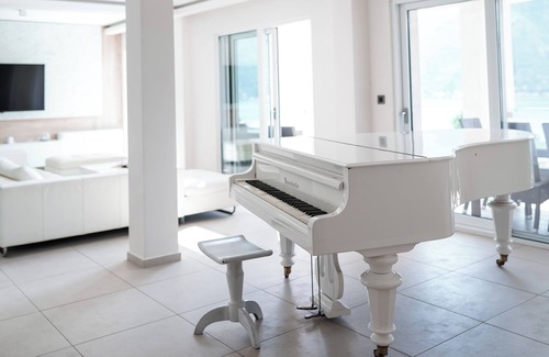 Dobrota Villa | Villa with infinity pool and views of the sea and the Bay of Kotor