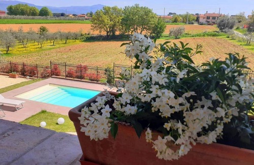 Tegoleto Villa | Villa with private pool in a quiet and panoramic position overlooking the hills between Arezzo and C