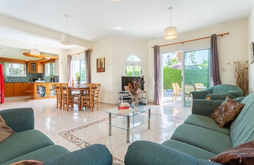 Pegeia Villa | Villa Zenon Large Private Pool Walk to Beach Sea Views A C Wifi Car Not Required - 2222