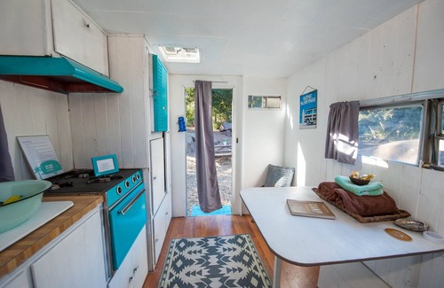 Ventura House | Vintage Camper delivered to your reserved campsite! Near Surf Beach & Downtown