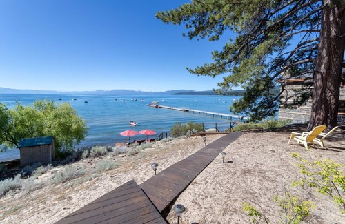 Tahoe Vista Cabin | Vintage "Old Tahoe" cabin on Private Beach