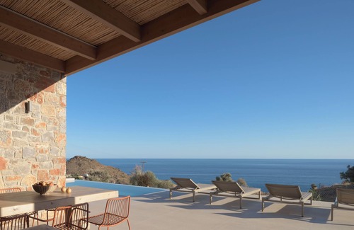 Lentas Villa | Votsalo Villa, with Pool, SeaViews, close to beach