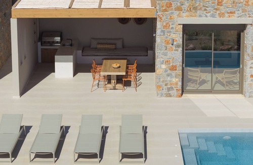Lentas Villa | Votsalo Villa, with Pool, SeaViews, close to beach