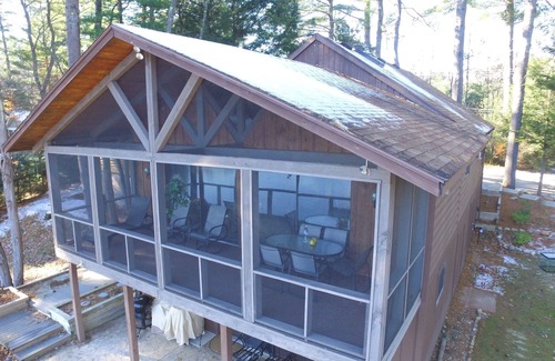 Lake Luzerne House | Water front Lake House Screen porch