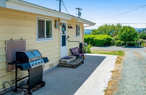 Freeland House | Water-view home with private hot tub & beach access