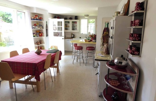 Stonington House | Water View, Walk to Beach, & Quiet Lush Patio