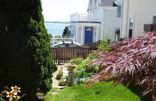 Stonington House | Water View, Walk to Beach, & Quiet Lush Patio