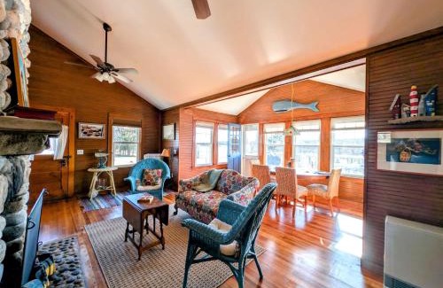 Prospect Harbor House | Waterfall Sea Cottage Family fire pit waterfront sleeps 4