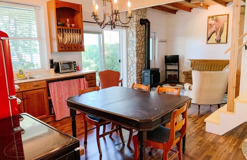Gills Rock Cottage | Waterfront 1 bedroom and loft cottage with small private pier on Garrett Bay