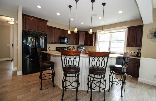Rushville House | Waterfront, 138 ft Private Beach, Sunset, ADA friendly w elevator & Hot Tub