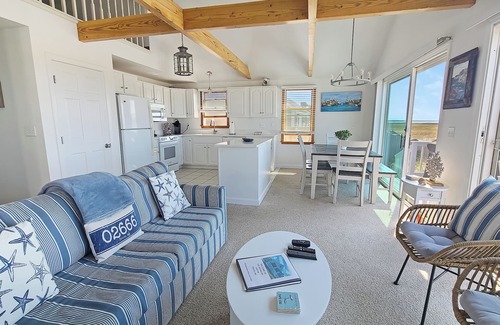 North Truro Cottage | Waterfront 2BD Cottage: RIGHT ON THE BEACH, Water View, Direct Beach Access, A/C & Exclusive Use Deck