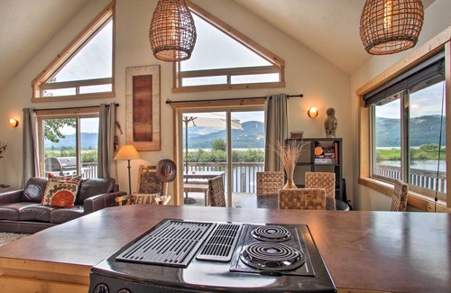 St. Maries Cabin | Waterfront Cabin w/2 Boat Docks & Mtn Views!