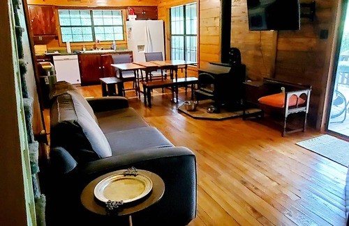 McNeill Cabin | Waterfront cabin with private beach, decks with water views, secluded in trees