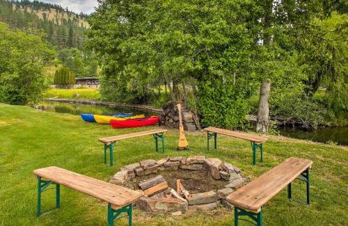 St. Maries House | Waterfront Cabin with 2 Boat Docks and Mtn Views!