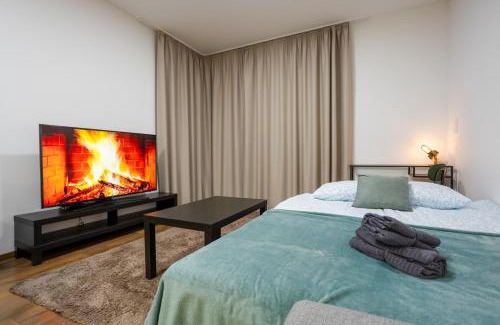 Obuda Apartment | Waterfront City Azure Loft with FREE PARKING