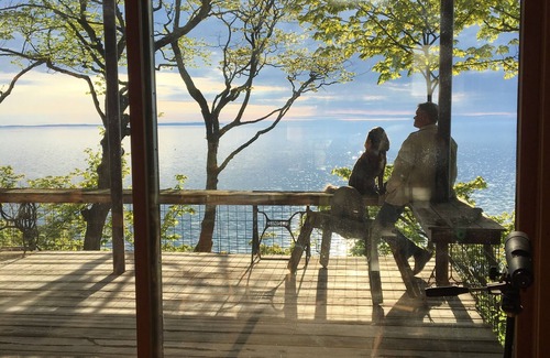 Northport Cottage | Waterfront cottage on 10 acre bluff overlooking Lake Michigan. Very Private,Pets