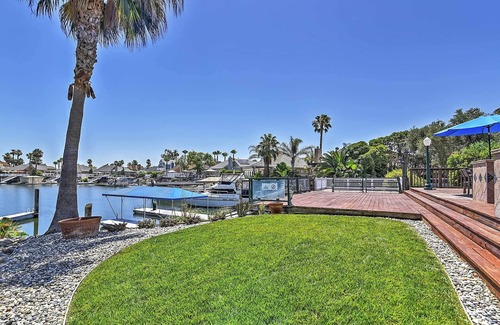 Discovery Bay House | Waterfront Discovery Bay Home: Outdoor Bar & Dock