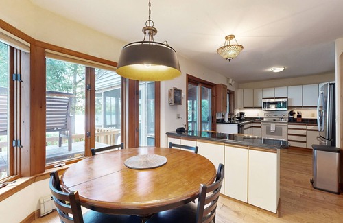 West Poland House | Waterfront, dog-friendly home on 12+ acres with dock, hot tub & sunset views
