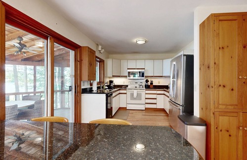 West Poland House | Waterfront, dog-friendly home on 12+ acres with dock, hot tub & sunset views