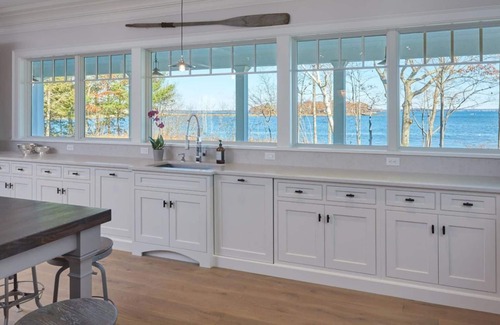 Yarmouth House | Waterfront estate near Portland with pool, dock and sweeping views of Casco Bay.