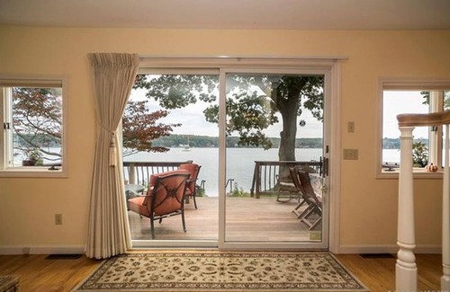 Niantic House | Waterfront home with private sandy beach on Niantic River.
