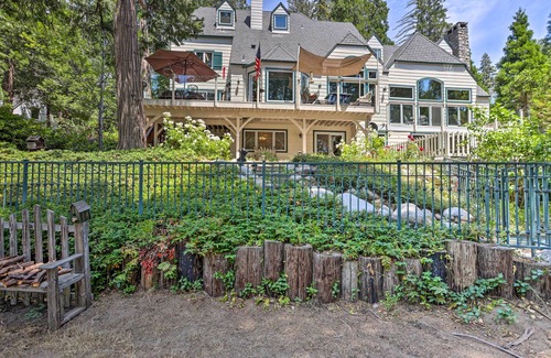 Cedar Glen House | Waterfront Lake Arrowhead Home w/View & Game Room