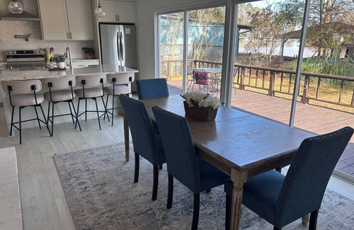 Flowood House | Waterfront Modern Reservoir Retreat with boat dock & fishing pier, Pet Friendly
