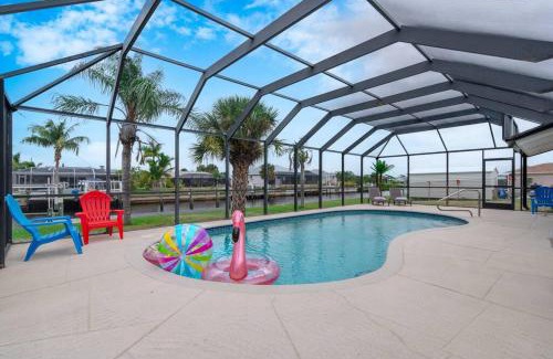 Port Charlotte House | Waterfront Oasis -3BR - Heated Pool -BBQ -Private Dock