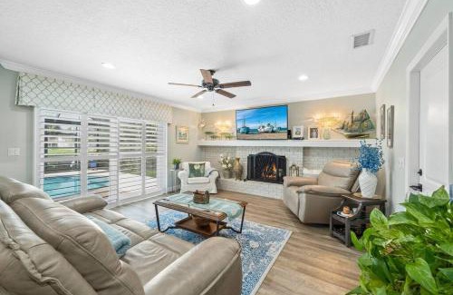 Merritt Island House | Waterfront Oasis with Private Heated Pool & Dock